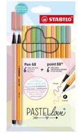 Stabilo Pen & point Pastellove jemné linky 12 ks