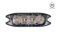 Plochá záblesková lampa 4x3W LED R65 R10 12/24V IP67