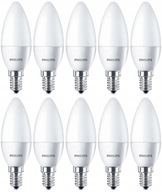 10x LED ŽIAROVKA 7W NW 4000K E14 SVIEČKA PHILIPS