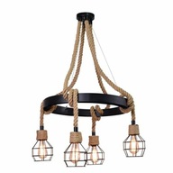 LUSTROVÁ LAMPA LOFT LANOVÁ JUTOVÁ ŠNÚRA SPIDER 120CM