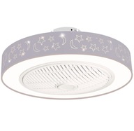 LED stropné svietidlo s ventilátorom a diaľkovým ovládaním, 55 cm