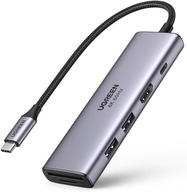 UGREEN Adaptér 5v1 Hub USB-C Čítačka pamäťových kariet