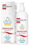 Emolium DERMOCARE 3v1 tekutý kúpeľ, umývací gél, šampón, 400 ml