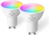 2x LED GU10 RGB WIFI ŽIAROVKA TEPLÁ BIELA ​​4,5W