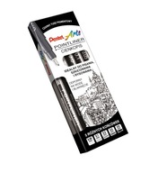 Sada čiernych penteloviek Pentel Pointliner, 5 ks