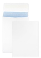 C5 široké bočné obálky s prúžkom, biele, 125 ks