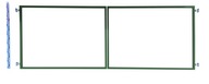 RÁM BRÁNY 140cm RAL6005 zelený panel 143cm