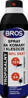 BROS - sprej proti komárom a kliešťom 50% DEET 180ml