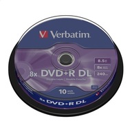 VERBATIM DVD+R DL 8,5 GB 8X DVOJVRSTVÁ TORTA*10 43666