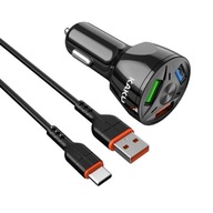 Rýchla autonabíjačka 20W 4.8A QC 3.0 3xUSB