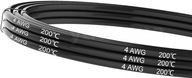 Silikónový kábel 4 awg čierny 1 MB, (4awg = 25 mm2)