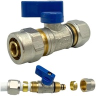 Guľový ventil 16 X 16 mm PEX adaptér - modrý kohútik - PN10