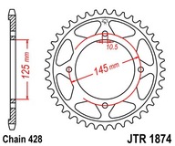 JT JTR1874.59 ZADNÉ OZUBENÉ KOLO