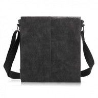 Pánska Youth Urban taška cez rameno Black A4 Vintage Messenger Bag