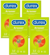 Durex Arouser kondómy zvyšujúce orgazmus s pruhmi, 48 ks.