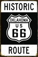 História Oklahoma Route 66 dekoratívny pocínovaný plech