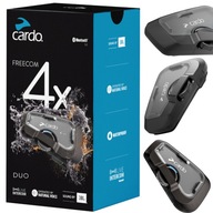 CARDO FREECOM 4X DUO MOTOCYKLOVÝ INTERKOM 2 PRILBA DLHÝ DOSAH JBL ZVUK