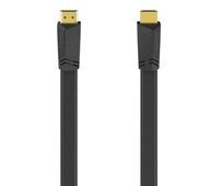 Hama HDMI-HDMI 4K plochý kábel 3m Čierny