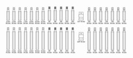 OK-01.0040 SADA BITOV TORX, HEX, SPLINE 40 ROOKS DIEL.