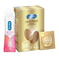 DUREX kondómy 16 Real Feel intímny gél SET