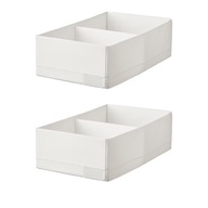 IKEA STUK BOX S PRIESTORMI BIELA ​​20x34x10 CM SADA 2 kusov