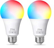 SET 2x E27 10W RGB Smart WiFi FITOP LED žiarovka