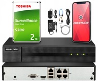 Hikvision IP 4-kanálový PoE rekordér + 2TB disk