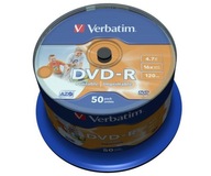 DVD-R Verbatim 16x 4,7 GB (Cake 50) ŠIROKÝ TLAČ