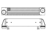 INTERCOOLER BMW 5 E60 E61 03-, 6 E63 E64 04- NRF