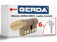 Valec 35/35 s gombíkom GERDA mosadz WKE1 +6 kľúčov