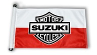 Vlajka na motorku SUZUKI Motocykle 19 x 35