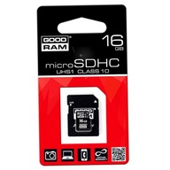 * GOODRAM MICROSDHC 16GB TRIEDA 10 UHS-I KVALITA