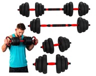 HMS Nastaviteľná činka Set Kettlebell Barbell 20 kg