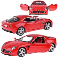 Kovový model auta Alfa Romeo 8C Competizione mierka 1:32 svetlá ZA4607