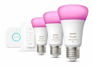 PHILIPS HUE Biela a farebná štartovacia sada 3xE27