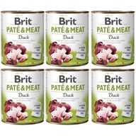 Brit Pate&Meat Duck Kaczka Mokra Karma 6x800g