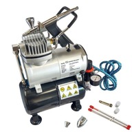 AB116 airbrush, 3 nádrže, 3 trysky + kompresor s valcom TC 20T