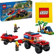 LEGO CITY 60412 - Terénne hasičské auto s člnom + LEGO darčeková taška