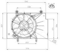 NRF 47957 Ventilátor chladenia motora