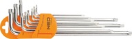 NEO SADA ŠESTIHRANNÝCH KĽÚČOV DLHÝ IMBUS HEX TORX T10-T50 09-526 9KS