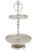 Home Accents kovový tanier etagere 18 cm strieborný