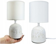 Retro boho keramická stolná lampa do spálne