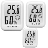 3x TEPLOMER MINI METEOSTANICA POČASIE HYGROMETER MAGNET SET BATÉRIA