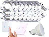 25x hliníkový držiak LED lampy + spínač žiarovky