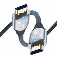 PROFESIONÁLNY kábel HDMI 2.1 8K ARC GOLD 2M SILNÝ