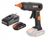 WORX AKUMULÁTOROVÁ GLUE PISTOLE lepidlo 11 mm WX045.9 1 x 2.0Ah