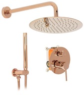 Zestaw Natryskowy Lungo ROSE GOLD Podtynkowy - REA