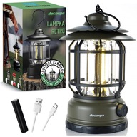 LIGHTNER RETRO LED COB LAMPA S RÚČKOU + BATÉRIA