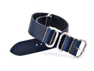 Remienok na hodinky 22MM BLUE NATO Leather Vintage