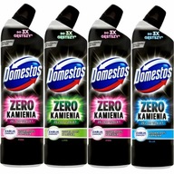 Domestos Zero Stone Hrubý toaletný gél Limetková Modrá Ružový MIX 4x 750ml